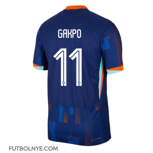 Camiseta Países Bajos Cody Gakpo #11 Visitante Equipación Eurocopa 2024 manga corta